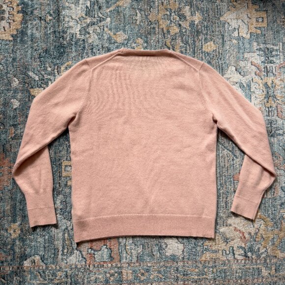 Everlane 100% Cashmere Classic Crew Sweater- Light Pink- Size L - Picture 2 of 5